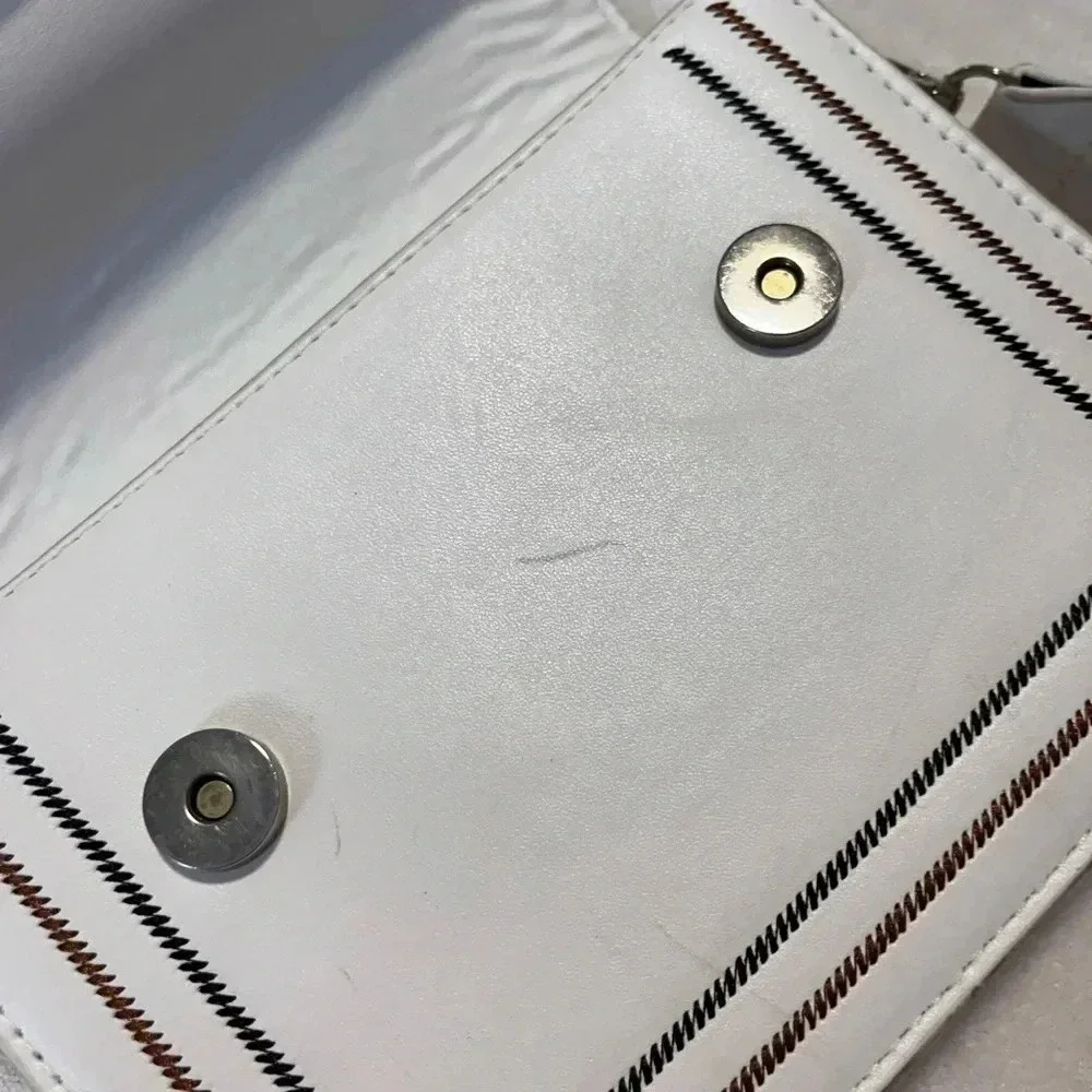 Sondra Roberts Diana Crossbody Shoulder Bag  White shoulder bag